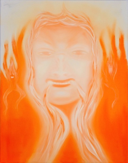 Paul Glaw: Das mächtige moralische Ideal, 2021, Öl auf Leinwand, 62 x 48 cm 

